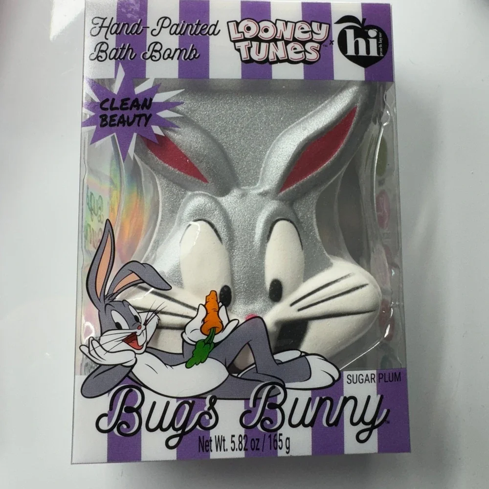 Looney Tunes Bugs Bunny Hand Painted Sugar Plum Bath Bomb‎ Clean Beauty Vegan
